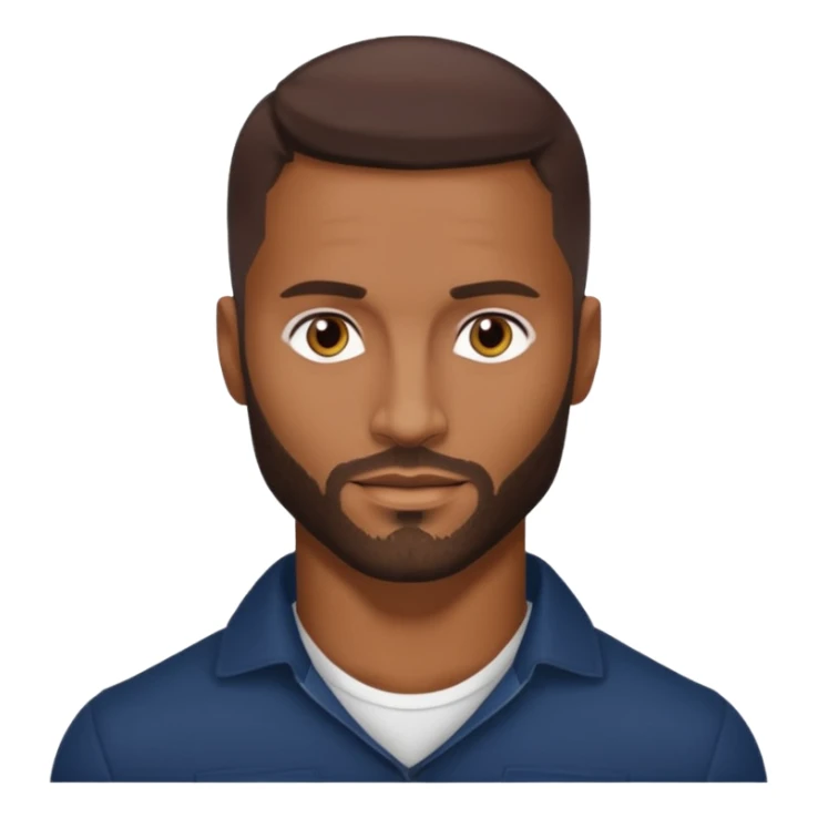 Ricky Whittle with dark brown hair sticker