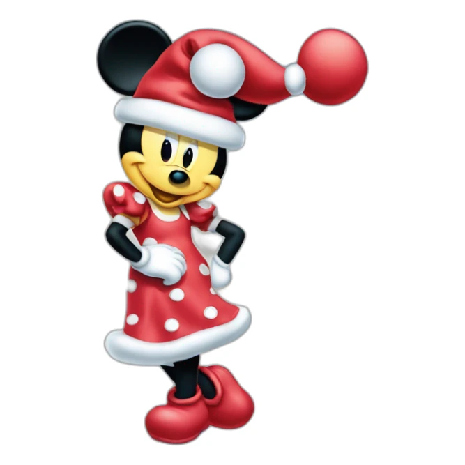 photo minnie mouse mascot stocking sticker