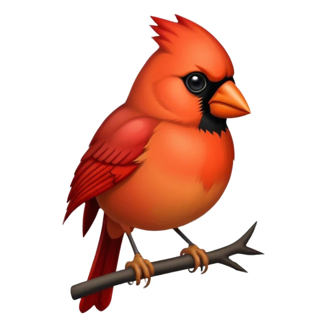 cardinal emblem with a touch of orange sticker