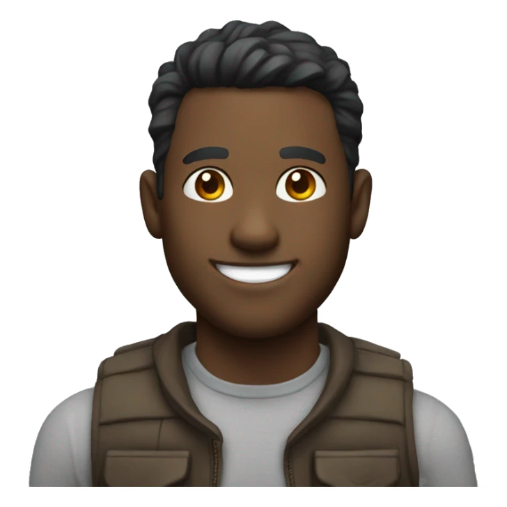 upper body shot of a man smiling sticker