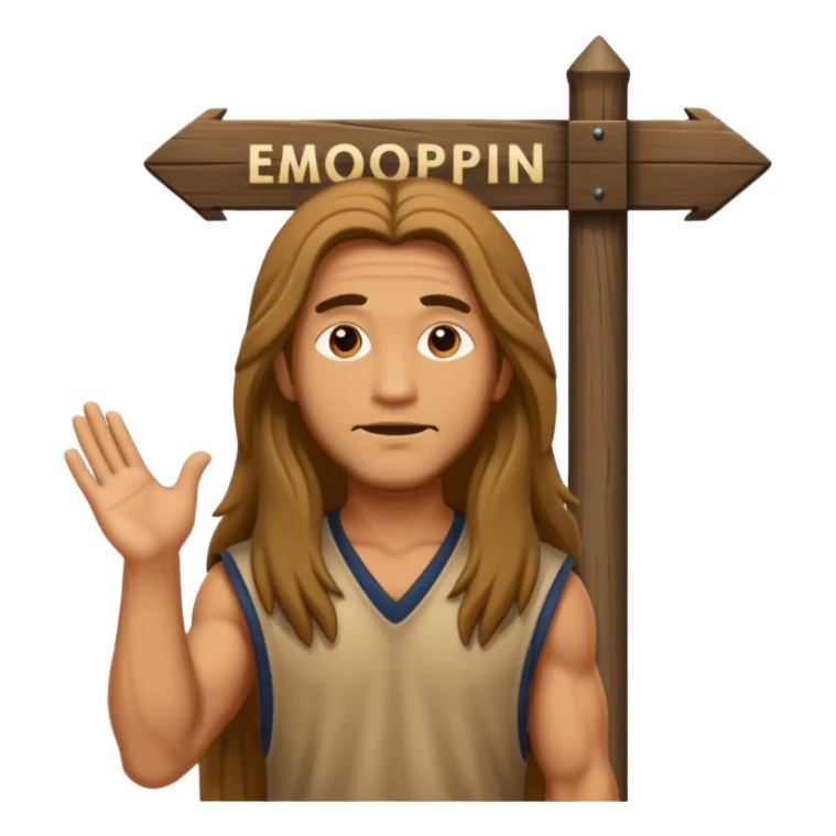 god in front of a signpost sticker