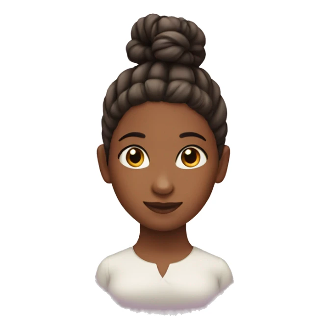 Girl with a bun  sticker