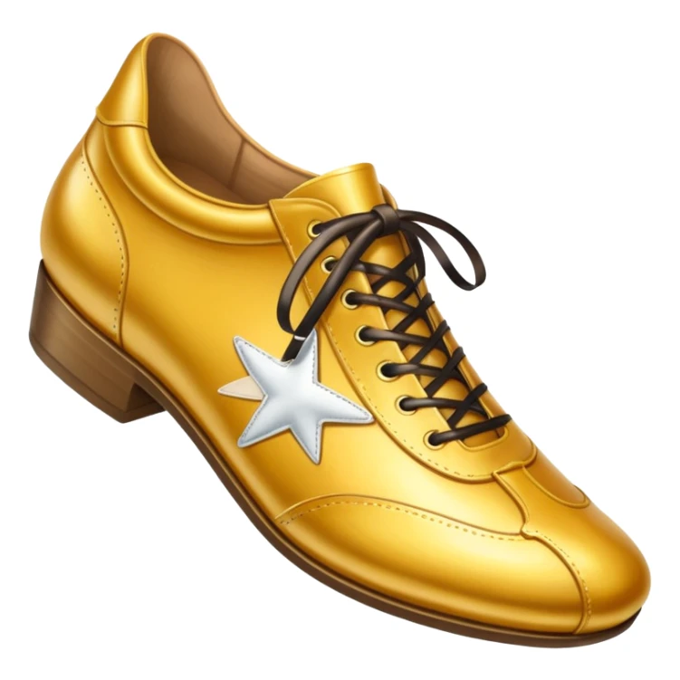 A golden goose shoe sticker