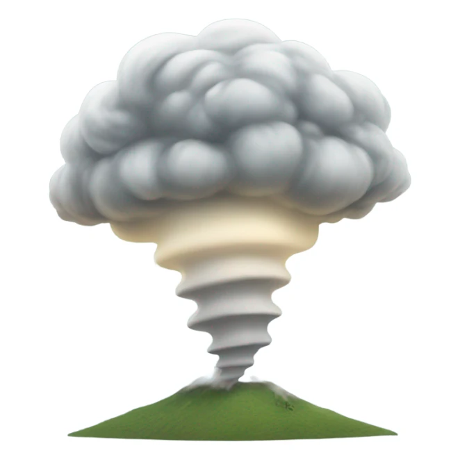 big tornado with white liquid coming out of it sticker
