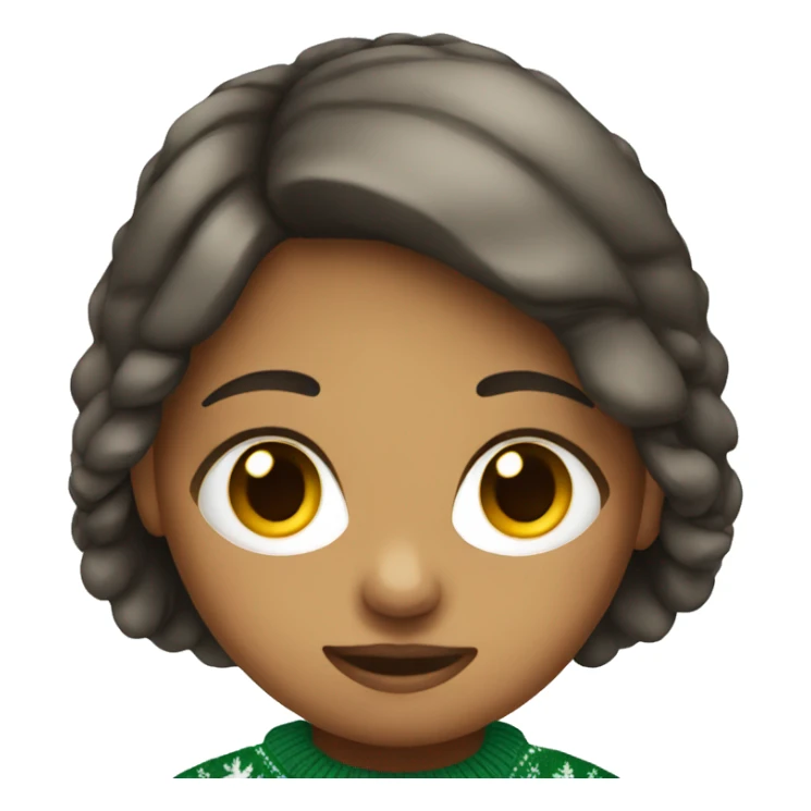 Girl wearing in Christmas sweater  sticker