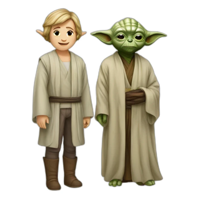 Yoda en couple sticker