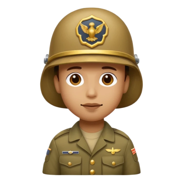 Peanut wearing military helmet sticker
