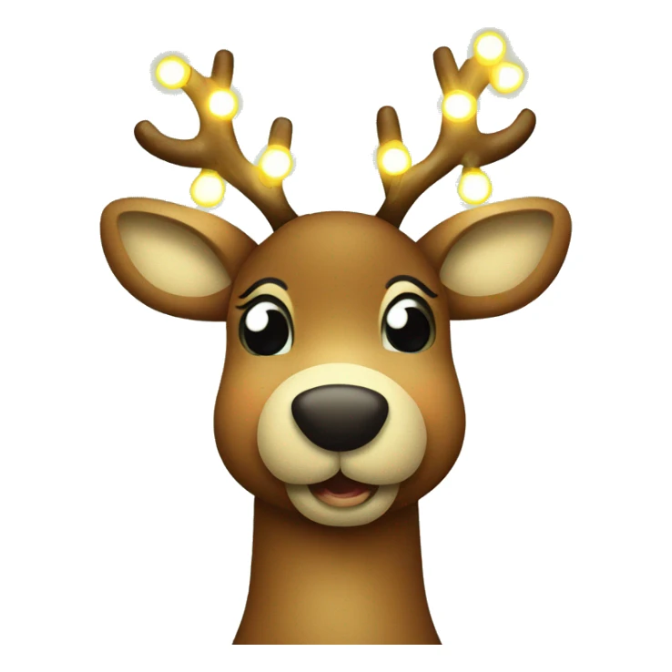 Reindeer with vintage Christmas lights  sticker