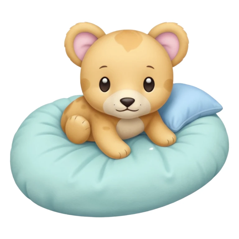 animal dans un lit pour bébé sticker