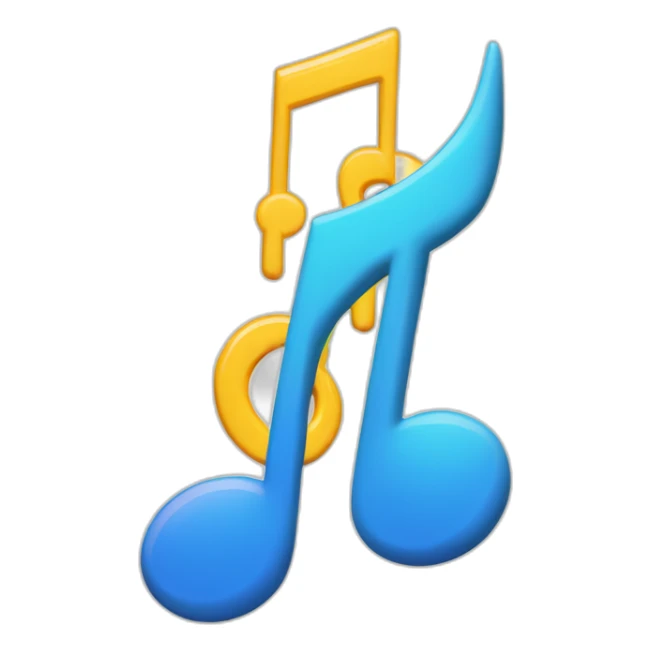  Musical note graphic: representing the transformation of numbers into musical hits sticker