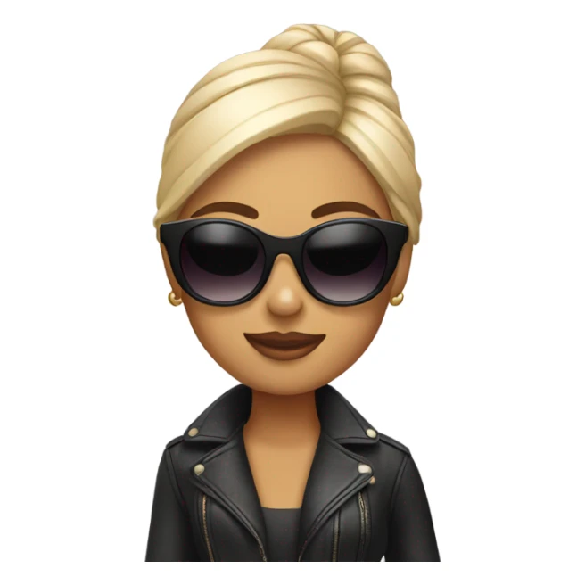 stylish girl with sunglasses sticker