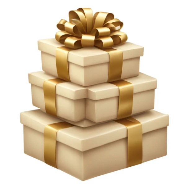 Light beige Christmas gifts under a Christmas tree  sticker