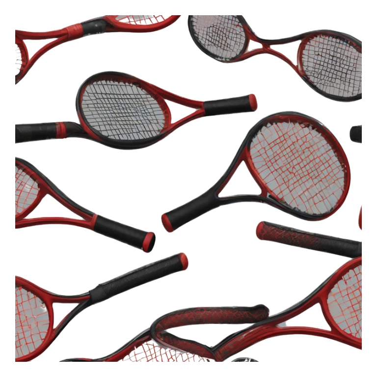  luxury Tennis racket in black and cherry red sticker