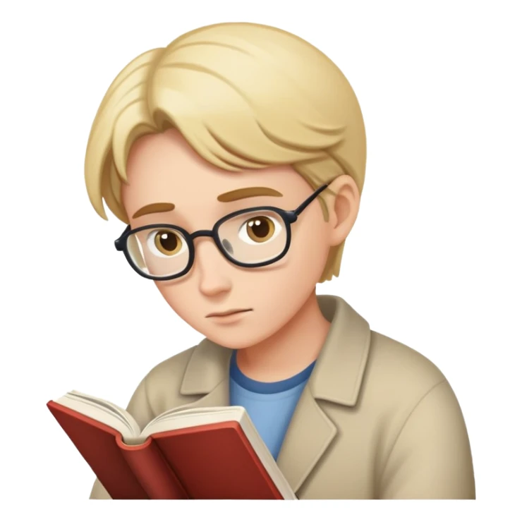 persona leyendo o escribiendo sola sticker