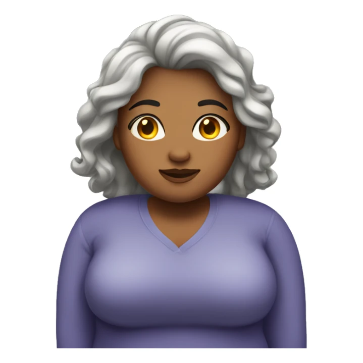 A woman with an overweight or plus-size body. sticker
