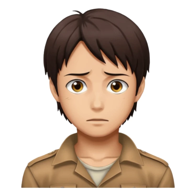 Eren Yeager from attack on titan anime style sticker