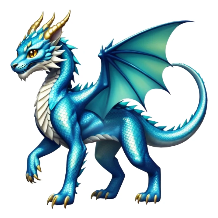 Shiny exotic Dragon-type Fakémon-Lynx full body sticker