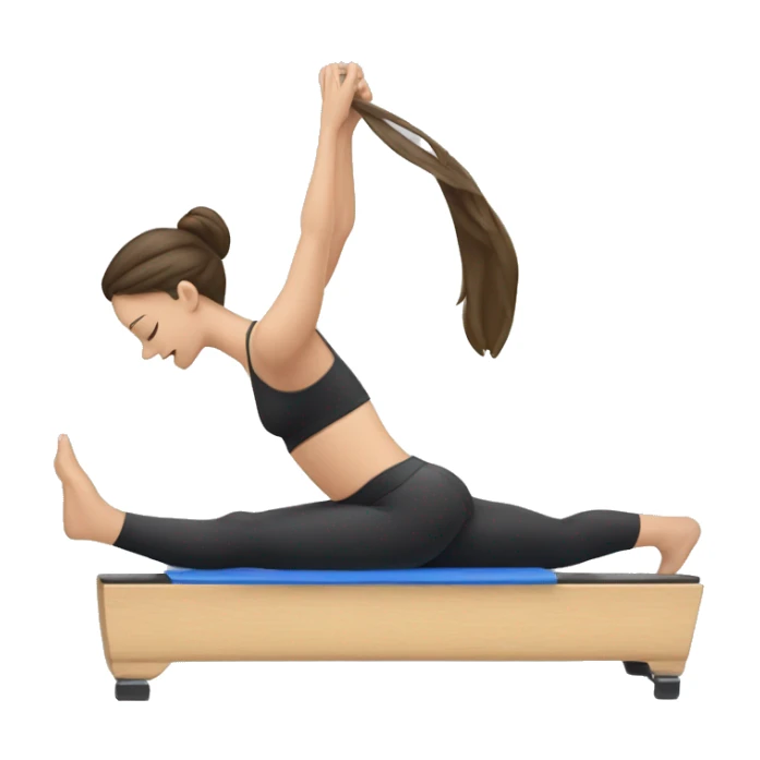 brunette white girl doing Pilates sticker