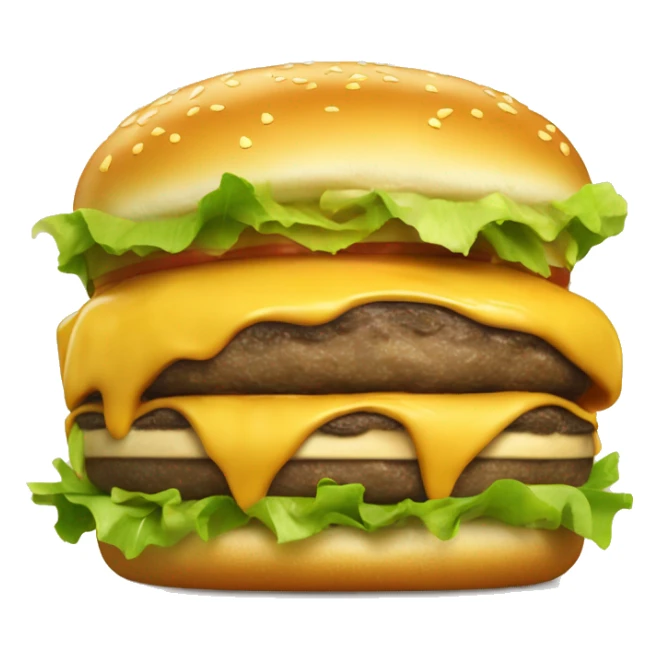 Cheeseburger with lots of melted cheese and lettuce  sticker