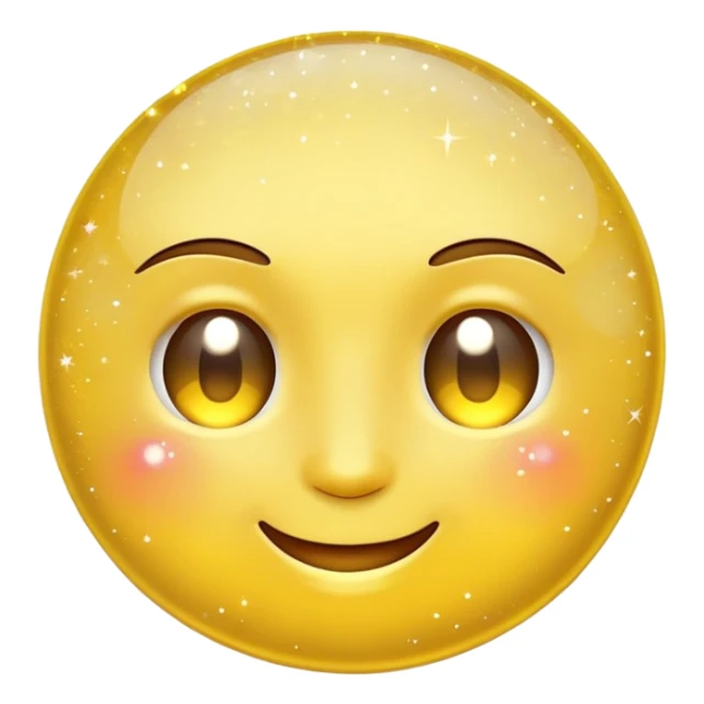 wink emoji with a sparkling sign and sparkles around sticker