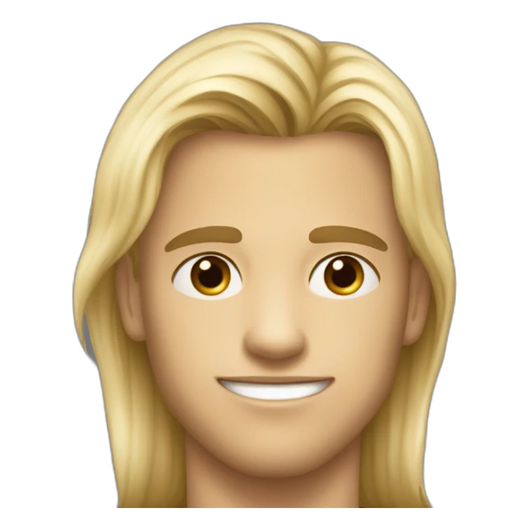 handsome-young-man, light-colored, big-eyes, medium-straight-hairs sticker