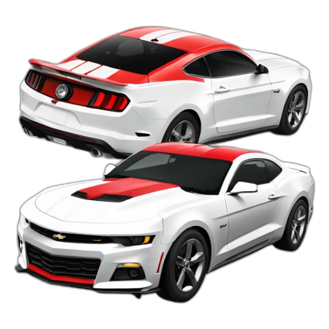 Race Ford mustang and Chevrolet Camaro sticker