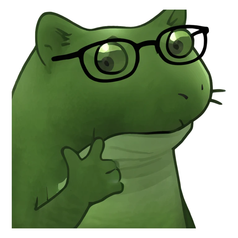 Cat wearing a pair of glasses sticker