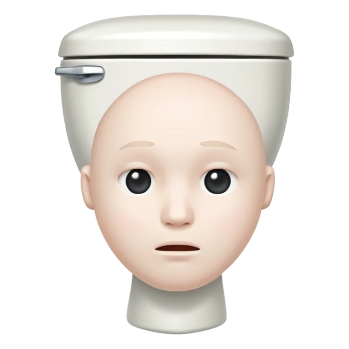 A Toilet with a Head in it sticker