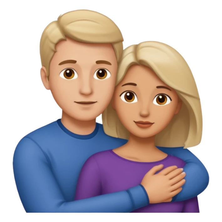 Pareja romántica el hombre blanco y la mujer morena sticker