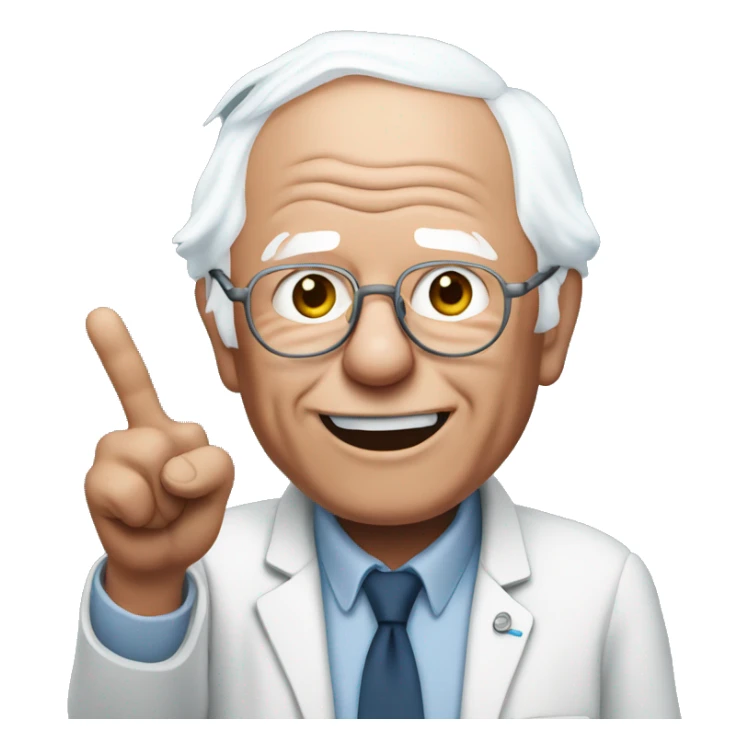Bernie sanders giving peace sign sticker