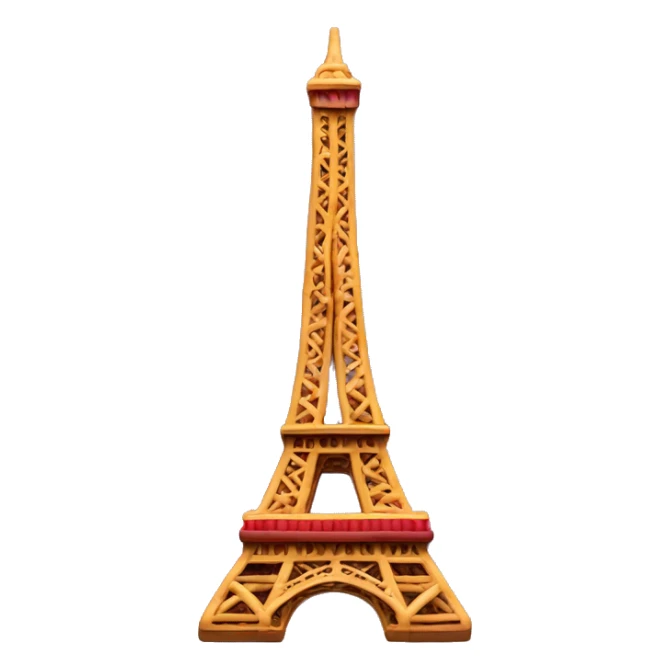 the Eiffel tower but it’s made out of hot dogs sticker