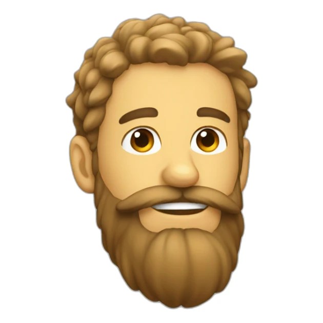 petter wearing beard sitting relaxed sticker