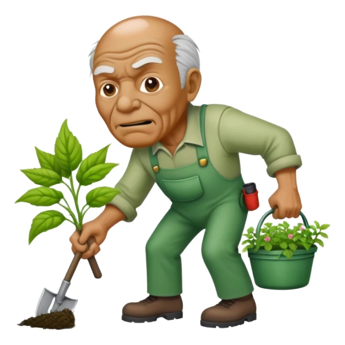 Gardener old Bob kill weeds from the toxic avenger sticker