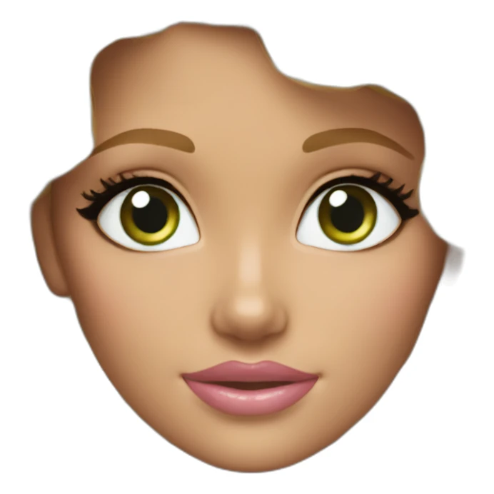 blonde Curly barbie green eyes  sticker