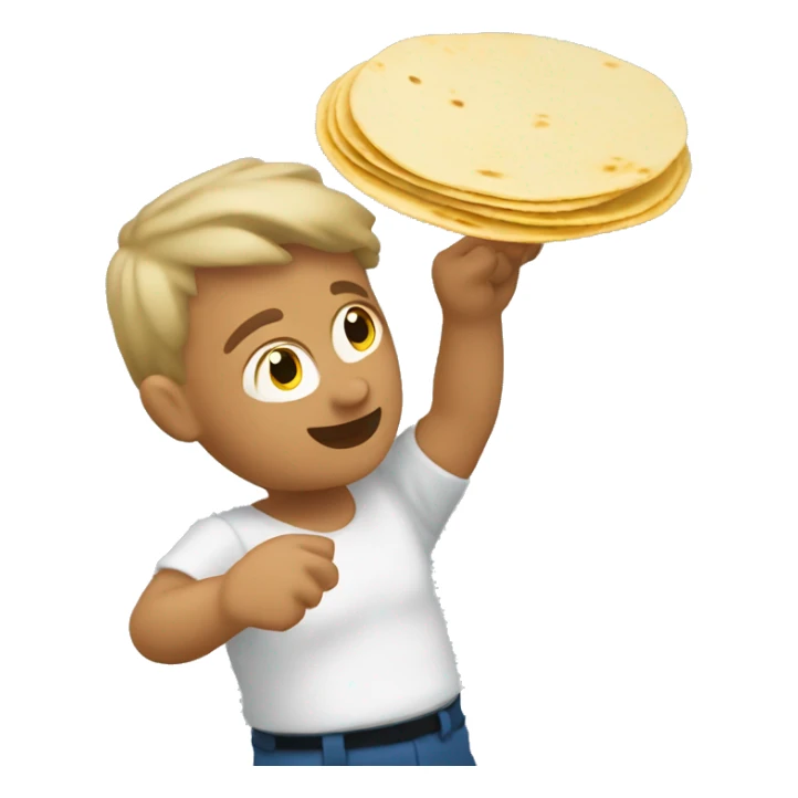 Person throwing tortillas from a plane  sticker