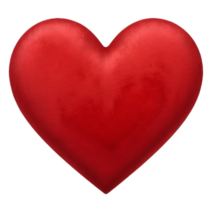 heart with a velvet heart center sticker