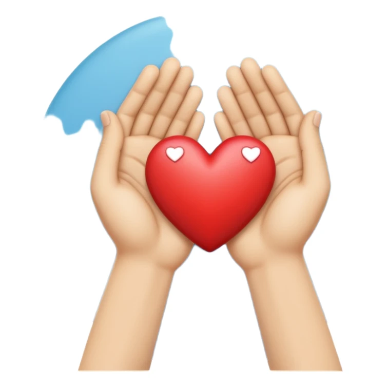 holding hands with a heart above them sticker