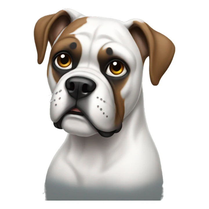 white Boxer sticker
