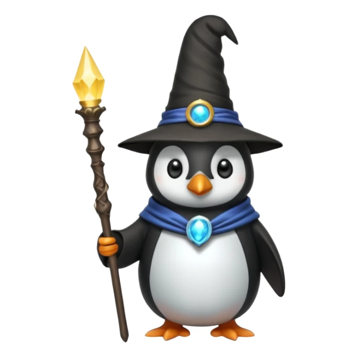 Penguin Wizard sticker