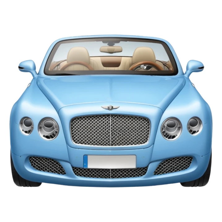 Baby blue convertible Bentley  sticker