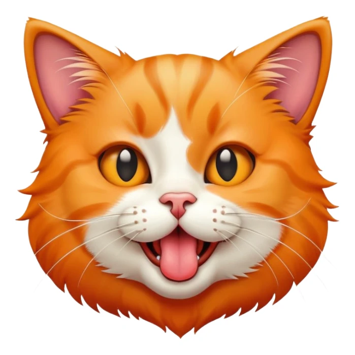 Cat sticking tongue out  sticker