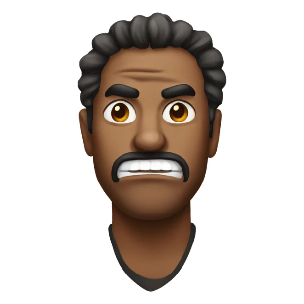 Abou with spices hair angry face sticker