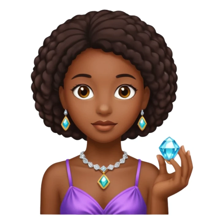 black girl carry jewel  sticker