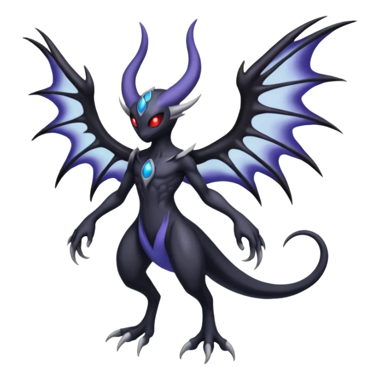 Lunala-Darkrai-Fakémon-hybrid-creature (full body)  sticker