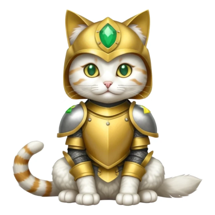 full baby body cat in armor sticker