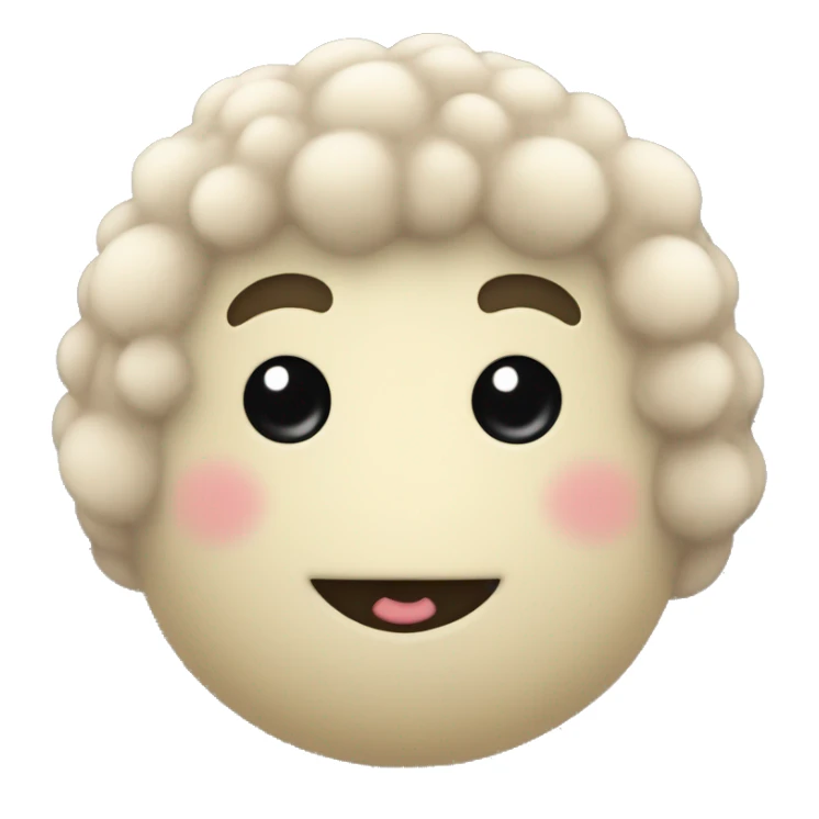 Muñeco de peluche hipopótamo de peluche color beige sticker