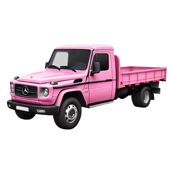 Pink Mercedes Benz truck sticker