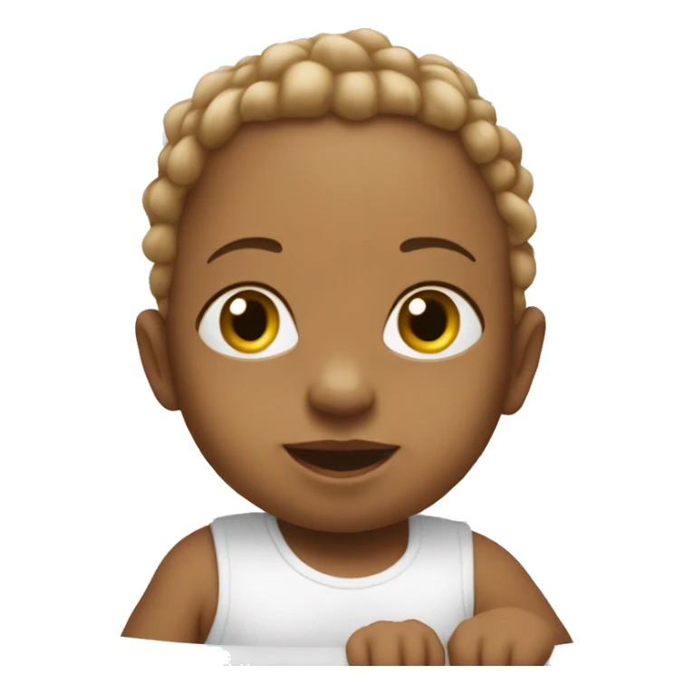 White baby in a white crib sticker