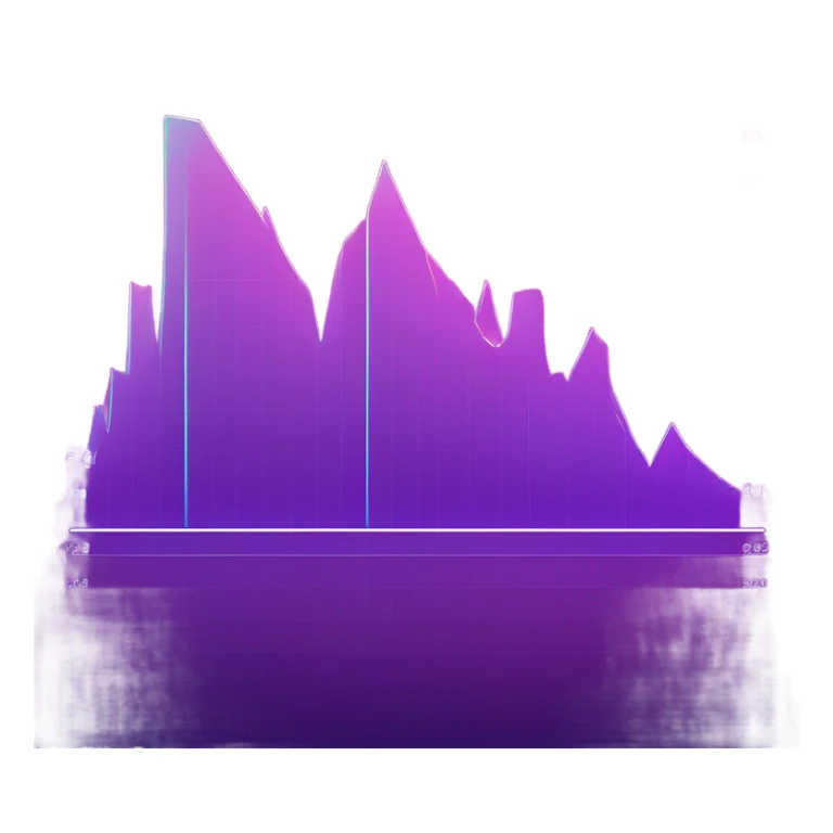 vaporware color themed line chart, stock price going up sticker