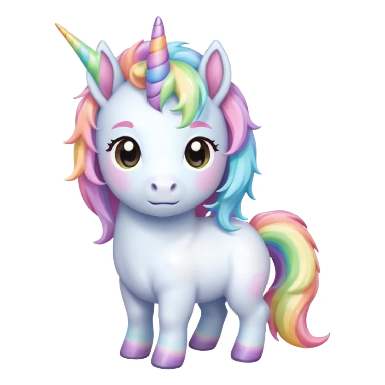 baby unicorn, chibi full body sticker